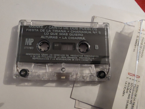 Cassette De Manke Canto De Dos Pueblos (#544- (Usado)
