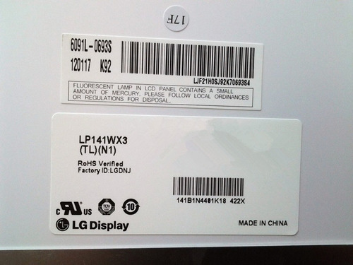 Imagen 3 de 4 de Display 14.1 Lcd Ccfl Ltn141at03 Zona Norte