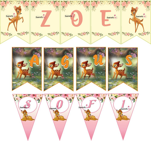 Kit Imprimible Express Personalizado - Bambi