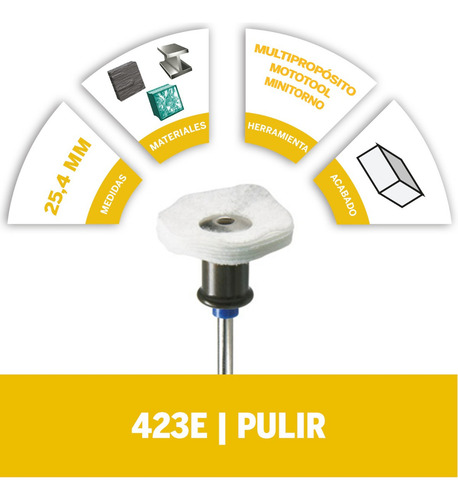 Disco de micropaño de pulido EZ-Lock EZ423 Dremel