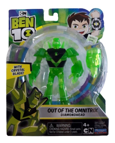 Ben 10 Muñeco Articulado Diamante Diamondhead Out Omnitrix