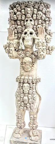 Mictlantecuhtli Dios De La Muerte Artesanía Maya Barro 1.2 M