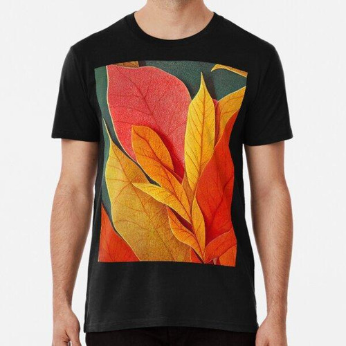 Remera Different Abstract Leaves In Autumn Color, Illustrati