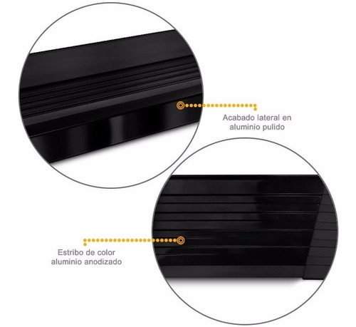 Estribos Aluminio Negro G3 Bepo Para Volkswagen Amarok