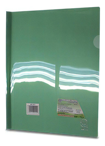 Folder Tamaño Carta De Plastico Barrilito Verde Con Costilla