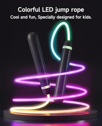Led Light Up Jump Rope For Kids And Adult, Adjustable Glowin
