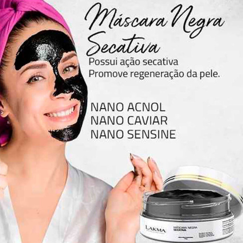 Máscara Facial Negra Para Tratamento De Acne Lakma 150g Tipo de pele Acneica