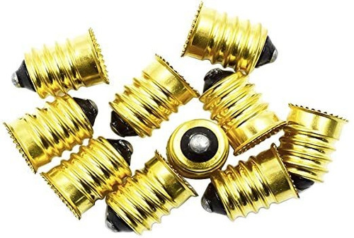 Adaptador De Lámpara Convertidor De Touhia Oro E14 E12 Una (