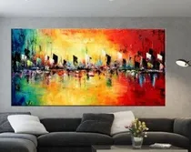 Comprar Cuadro Al Oleo Abstracto De Sala Comedor Alcoba 200 X 80 Cm