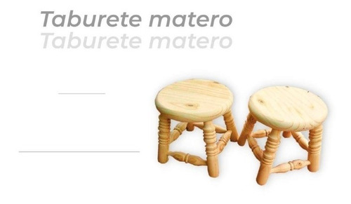 Taburete Matero Sin Lustrar En Madera Maciza¡¡¡