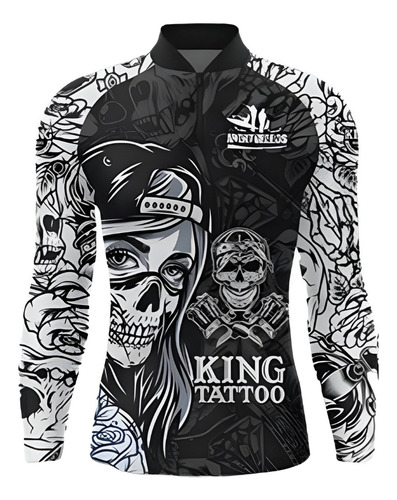 Remera Proteccion Solar Uv50 Tattoo Aventureros Playa Pesca