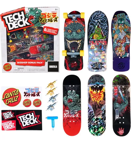 Tech Deck, Godzilla Sk8shop Fingerboard Bonus Pack, Collecti