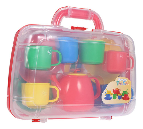 Montessori Toys Tea Party Set Kits De Tazas De Té Rojo