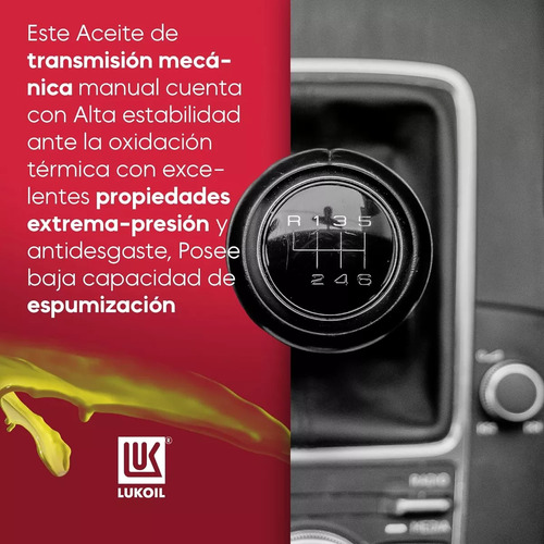 Aceite De Transmisión Api Gl-4 Sae 80w-90 Lukoil 12 Litros