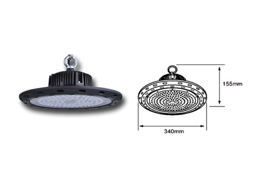 Lampara Techo Industrial Led 6500k Negro 200w Tecnolite