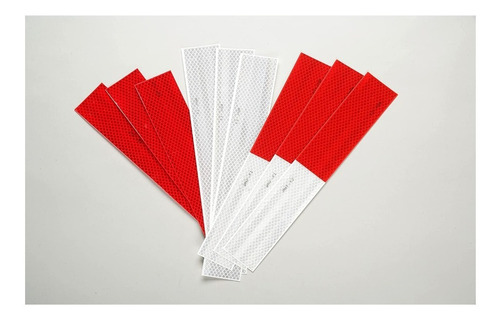 3m Tira Cinta Reflectiva Blanca Roja (2 Pulgadas X 46 Cms)