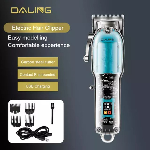 Máquina Patillera Digital Recargable Daling, Ideal Regalo Turquesa
