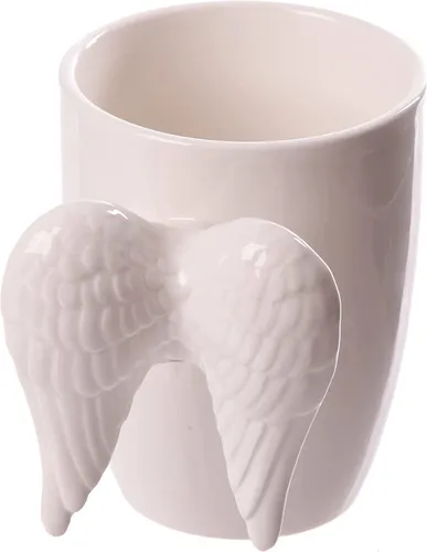 Taza Puckator Novelty De Cerámica Con Alas De Ángel Blancas