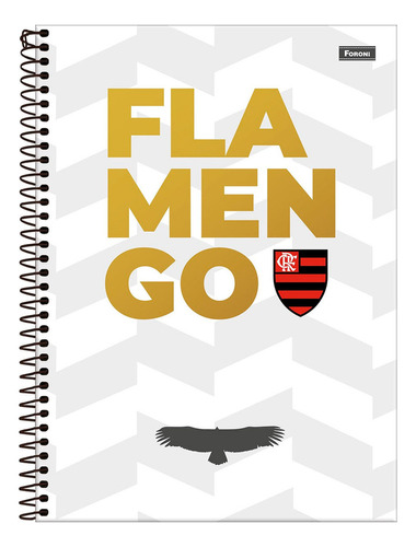 Caderno Universitário Espiral 15 Matérias Flamengo Capa Dura Cor Capa2