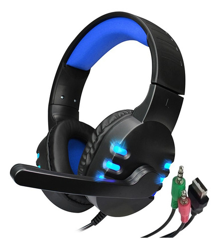 Diadema Audifono Gamer Rgb Microfono Integrado A68