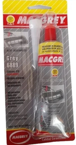 Silicona No Loctite Es Macgrey Gris Caja De 12 Unidades 