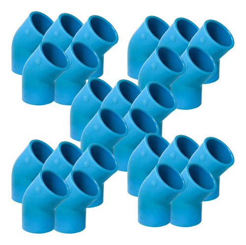 Codo 45° Pvc Hidráulico 32mm Pack 25 Unidades Aguasol