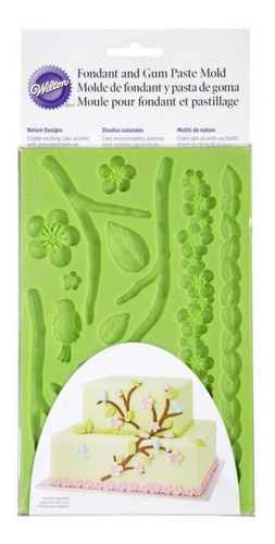 Molde De Silicón Para Fondant Diseño Natural Wilton 409-2565