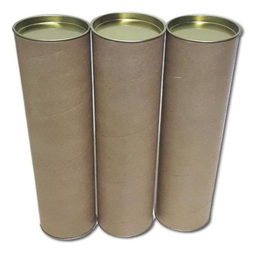 Tubo de cartón, tubo de paja, 100 cm x 6,1 cm, tapa metálica 24 pulgadas