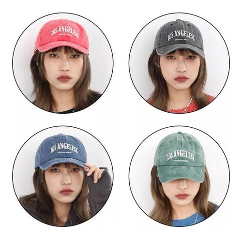Imagen 3 de 4 de Gorra Los Angeles Vintage Made Prel Bordada Regulabl Hebilla