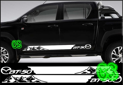 Sticker Adhesivo Lateral Camioneta Mazda Bt-50 Montaña