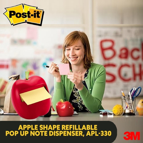 Imagen 6 de 6 de Dispensador De Notas 3m Post-it Manzana Pop-up 76mm X 76mm