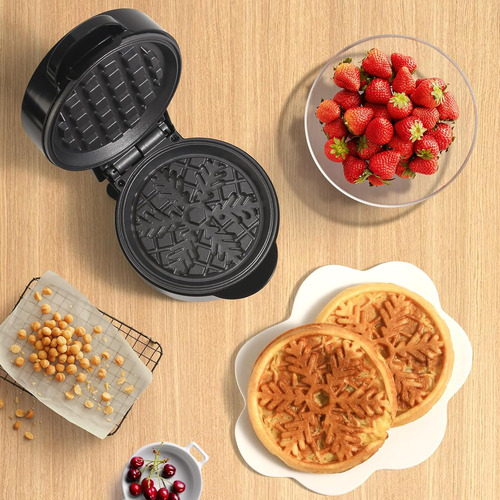 Mini Wafles Antiadherentes Para Hacer Gofres De Copos De Nie