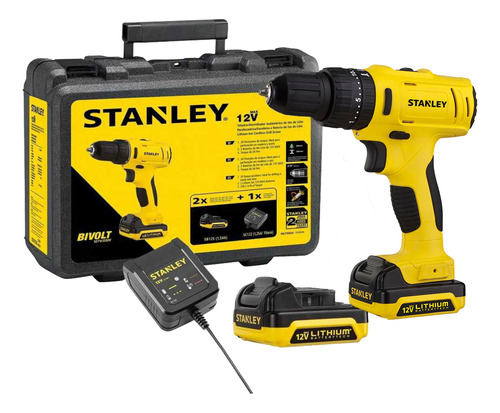 Taladro Atornillador Stanley Sch121s2k Inalámbrico Percutor Color Amarillo Frecuencia 50