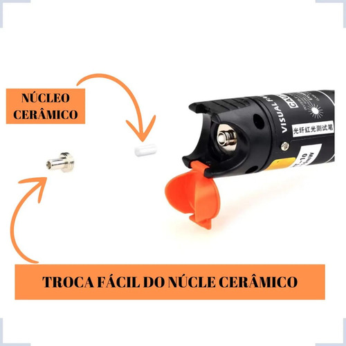 Caneta Laser Com Detector De Falhas De Fibra D De 10 Mw