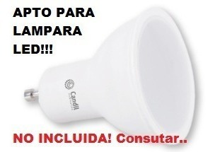 Imagen 4 de 7 de Aplique Pared Interior 2 Luces Gu10 Promo Apto Lamparas Led