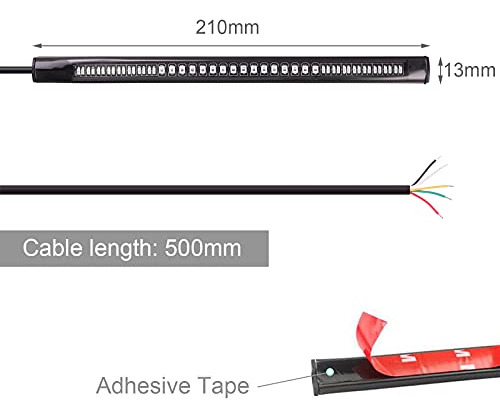 Tira De Luces Led Flexibles Kinstecks Para Motocicleta 48 L