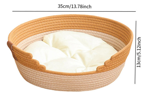 Cesta Tejida Para Cama De Gato Con Cojín, Accesorios Para S