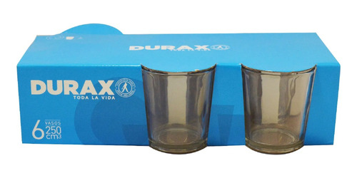 Pack X6 Vaso Imperial 250 Ml Vidrio Durax