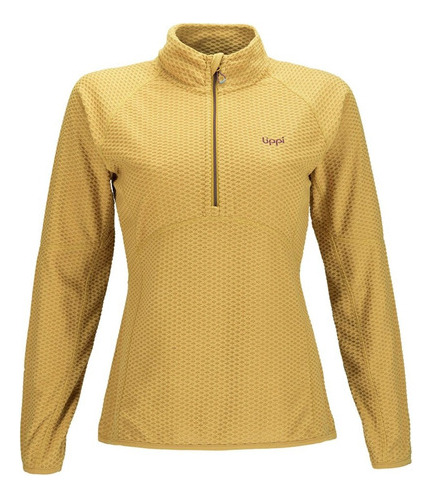 Poleron Mujer Lippi Jacarandá Nano-f 1/4 Zip Mostaza I19