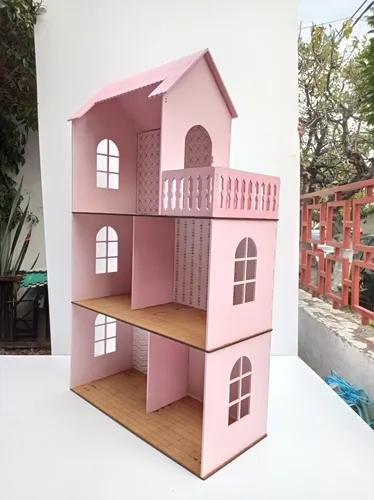 Casa de madera para muñecas barbie sale