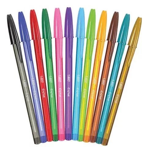 Bolígrafos Bic Cristal Fashion punta ultrafina con 10 pzas. – Du