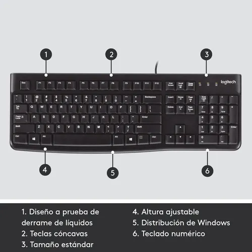 Teclado logitech usb k120 negro sale