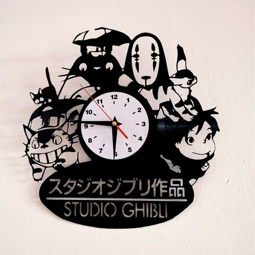 Reloj En Disco De Vinilo Studio Ghibli