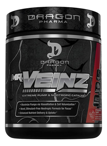 Dragon Pharma Mr. Veinz Stim Free Pre-workout, Extreme Pump