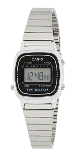 Reloj Para Mujer Casio La_670wa1 Plateado