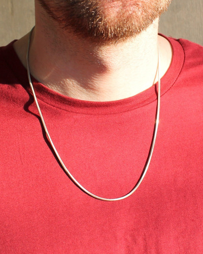 Imagen 6 de 9 de Cadena Plata925 Serpiente Cuadrada Hombre 2mm X 55cm