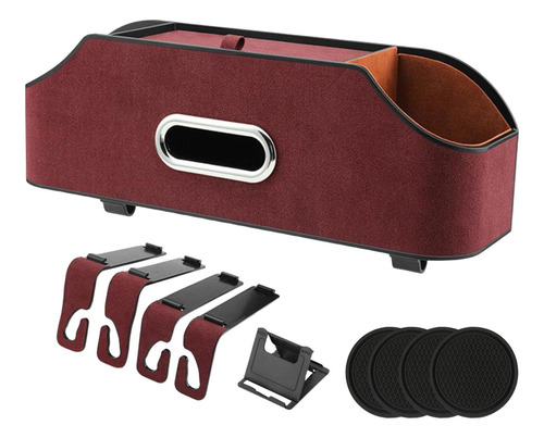 Reposacabezas Del Automóvil Caja De Almacenamiento Del Rojo