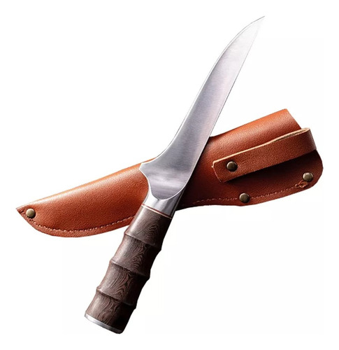 Cuchillo Vikingo Acero Profesional Carnicero Forjado + Funda
