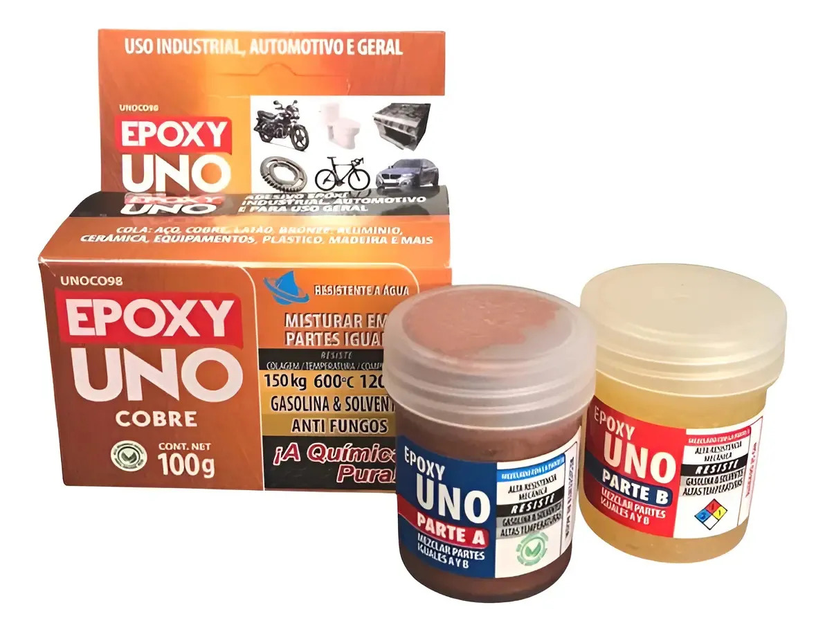 Solda A Frio Vedação De Escapes Para Carros Motos 100g Cor Laranja