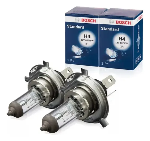ボッシュ／BHL-L 4灯式ヘッドランプ 2個セット◆H4 NO.2 BOSCH Kit 2x Lampada Farol H4 12v 60w 55w Original Bosch P/ Carro